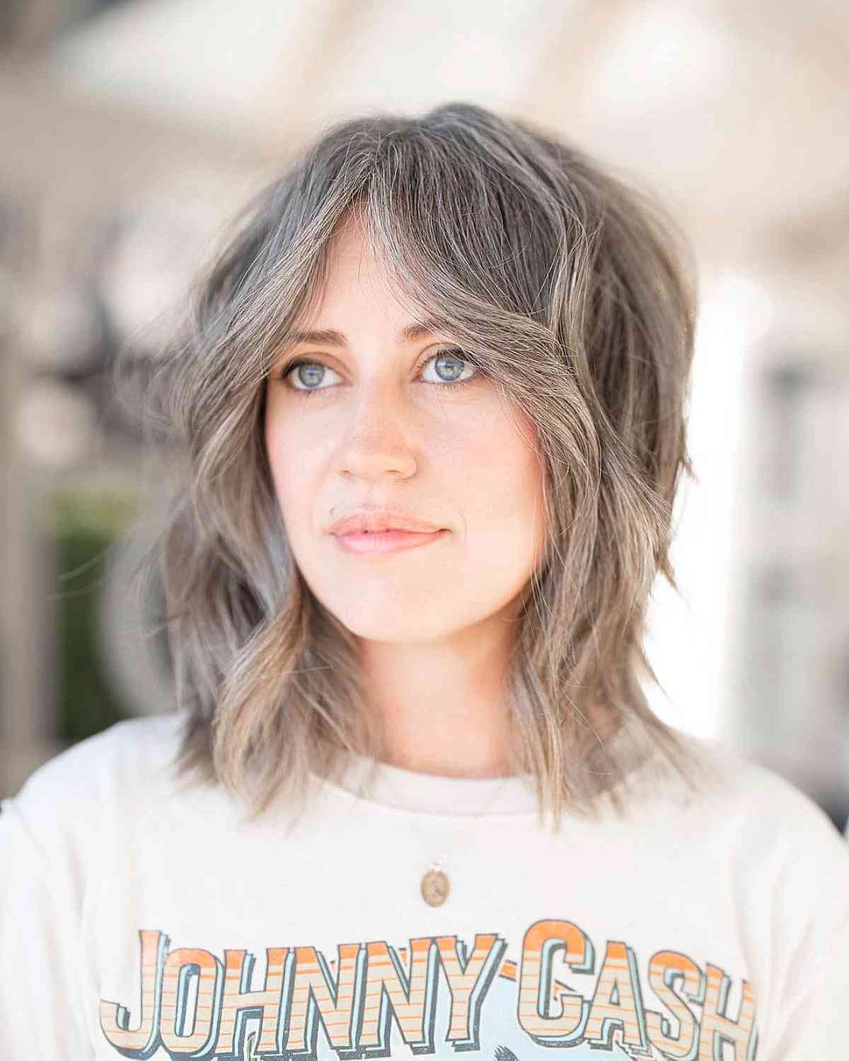 Messy Layered Long Bob Haircut