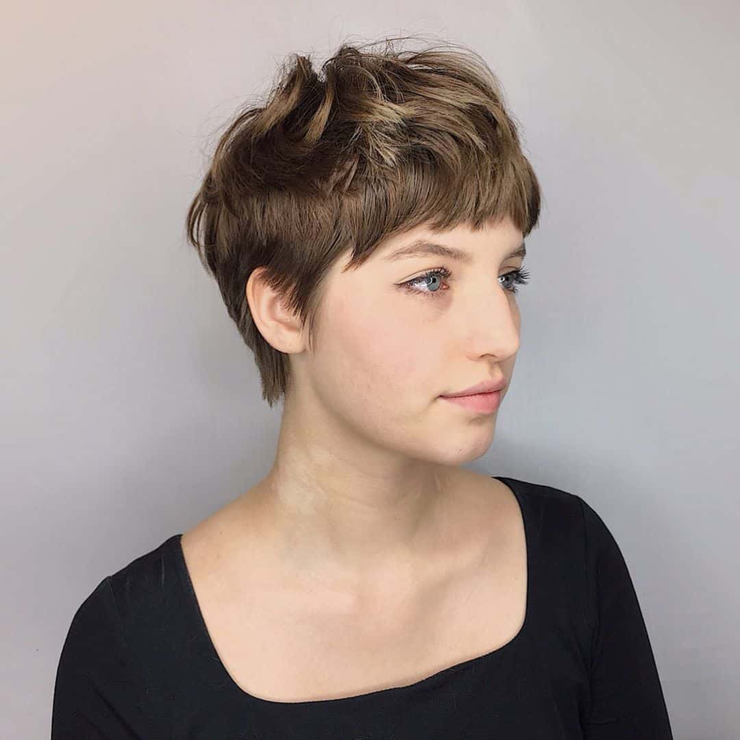 Messy Pixie and Bangs and Long Layers hairstyle