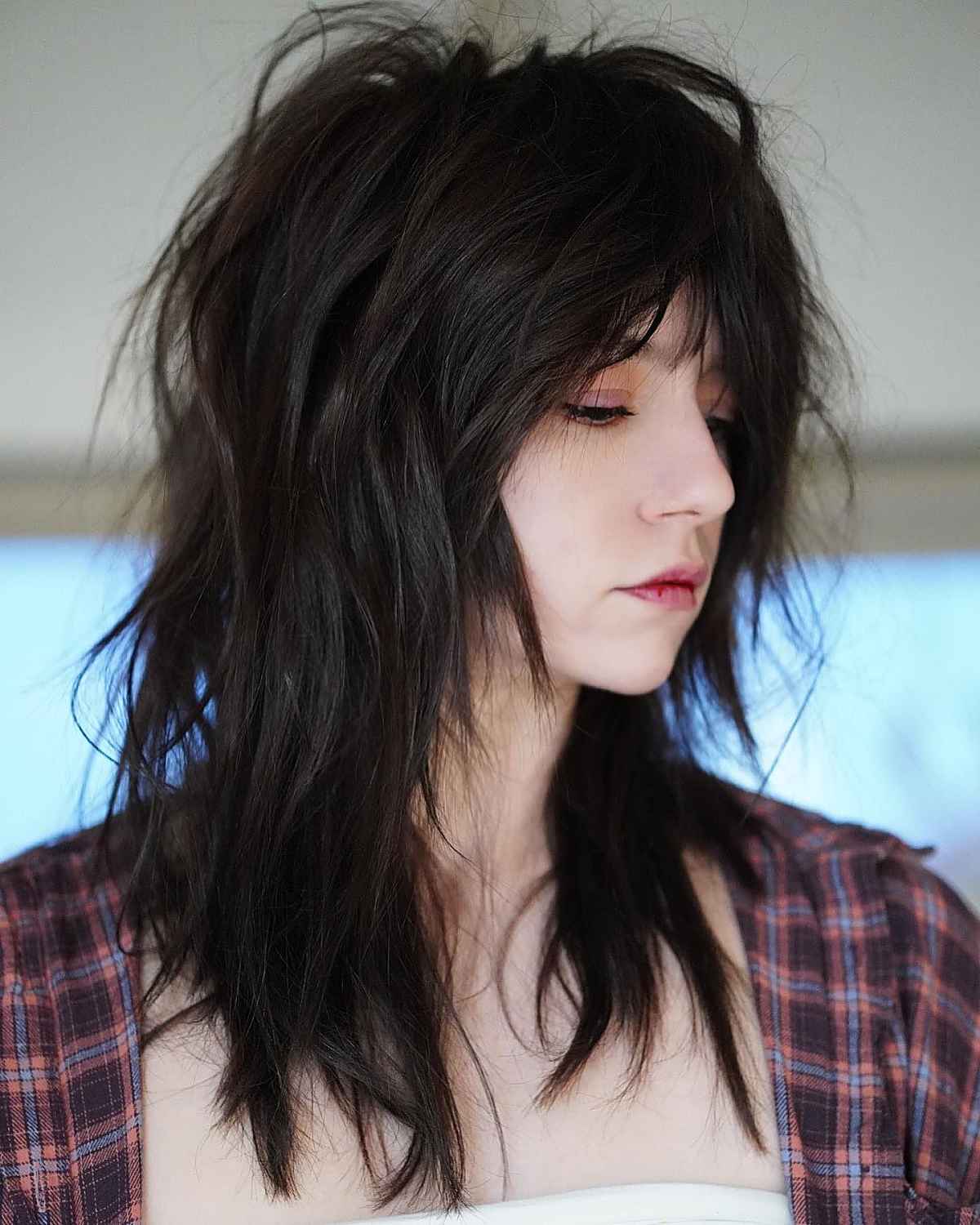 mid-length shag with layers