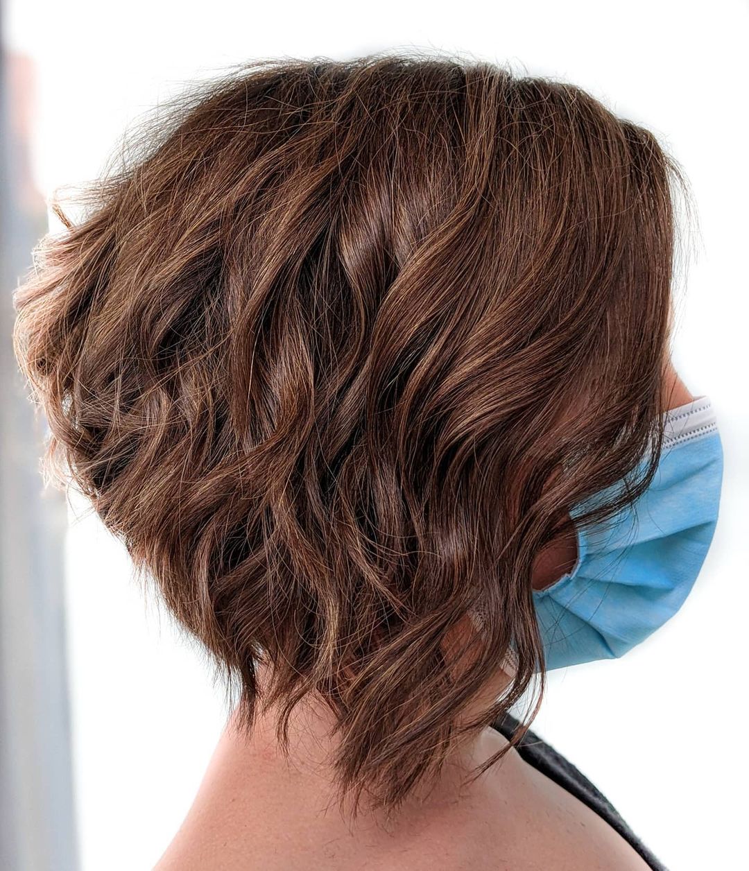 Mocha Brown Textured Cut for Thick Hair