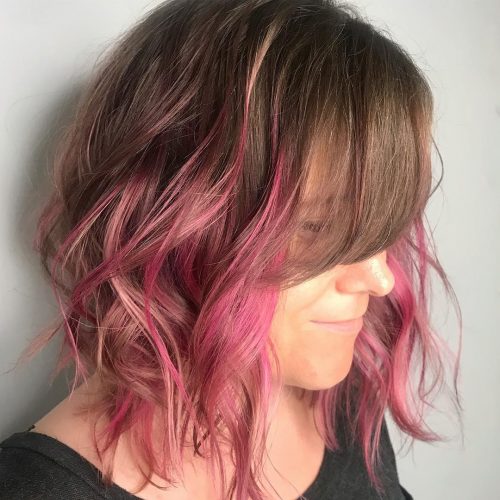 Mocha Brown to Pink ombré