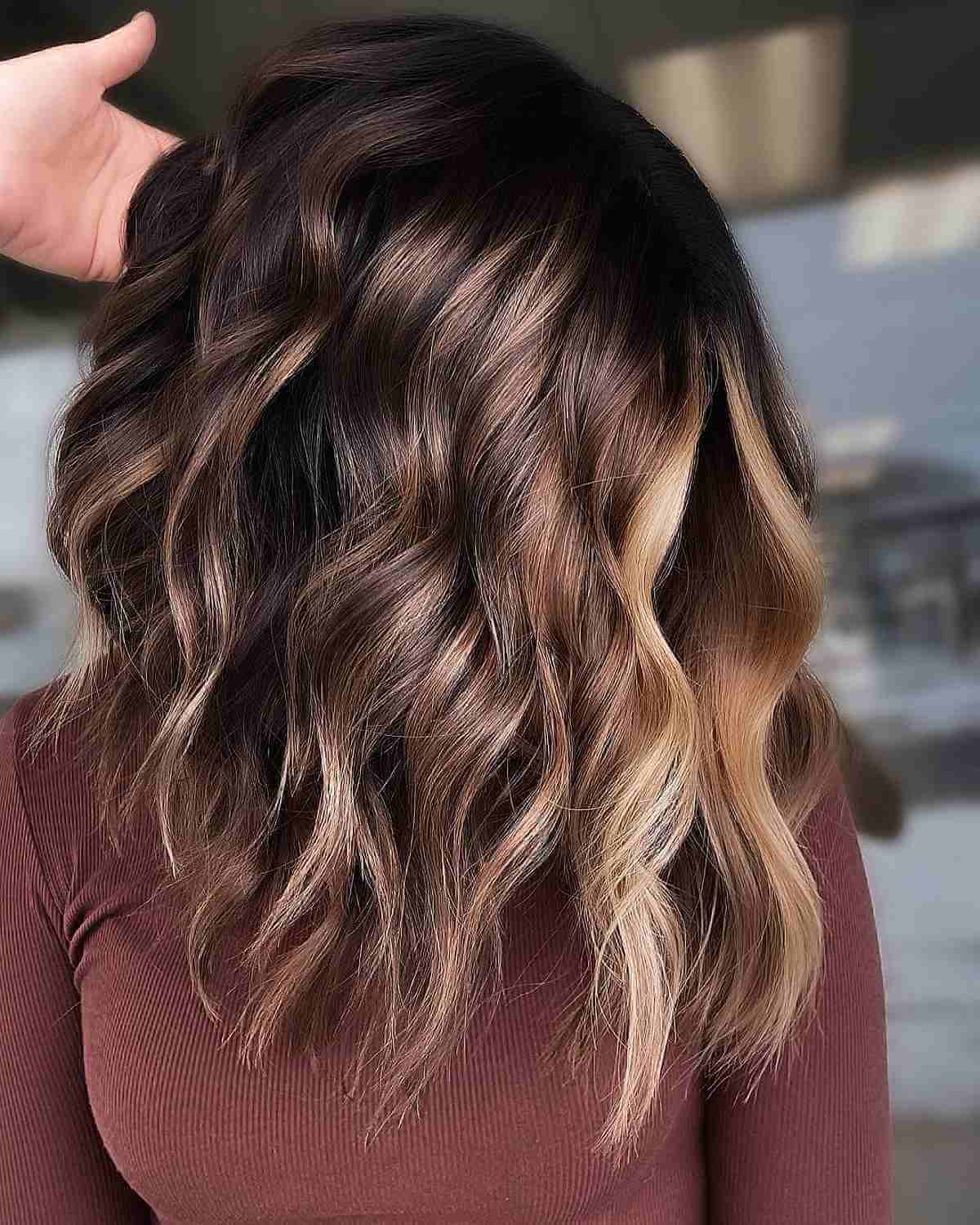 Modern Brown and Blonde Balayage