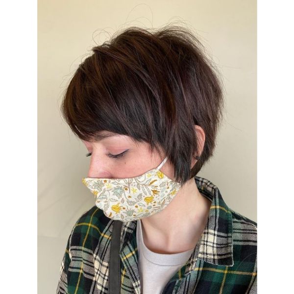 Natural Cute Short Pixie Hairstyle For Women