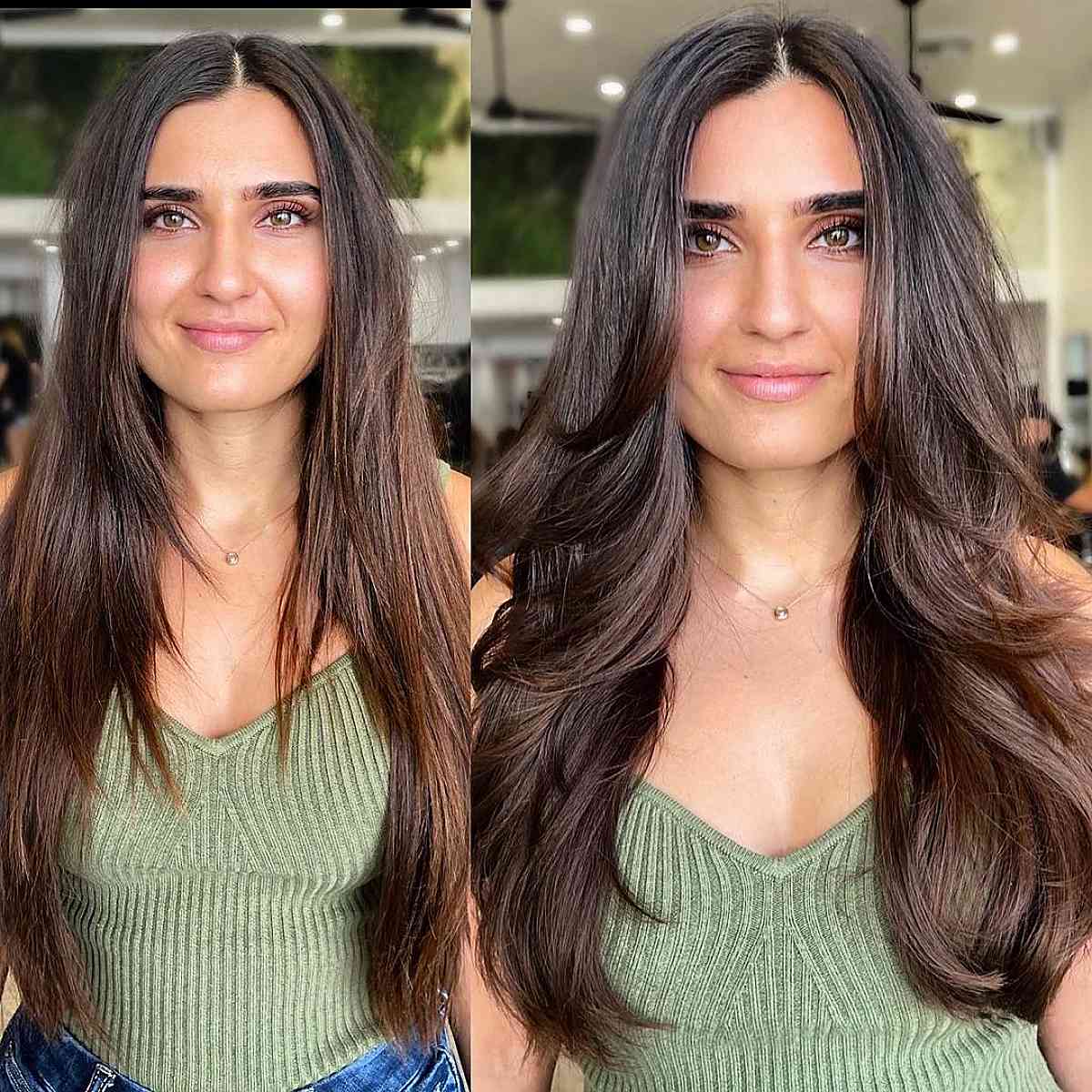 natural gloss on brown locks