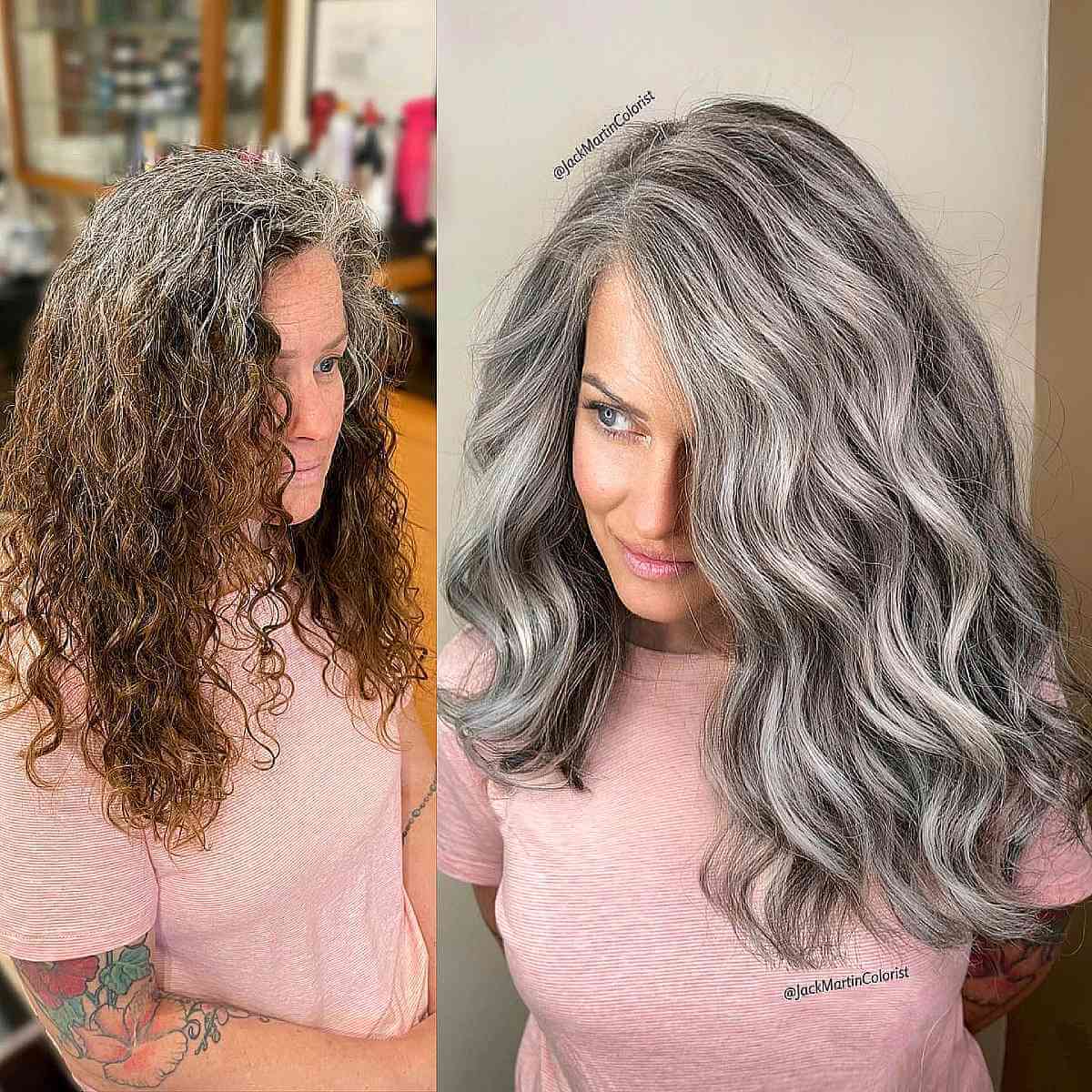 Naturally Silver and Blonde Streaks