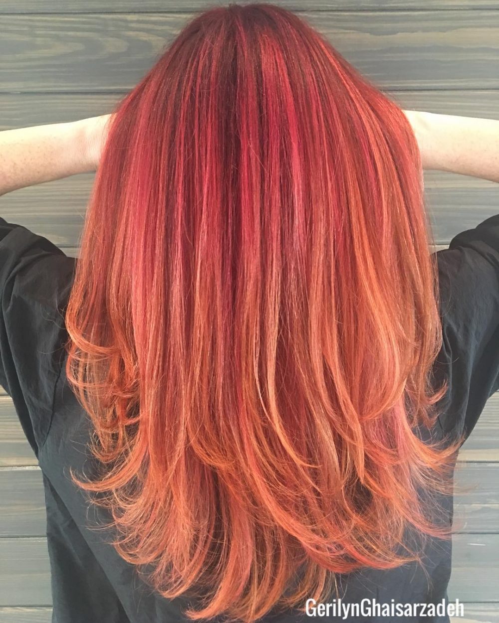 Peachy Pink Undertones on Red Hair