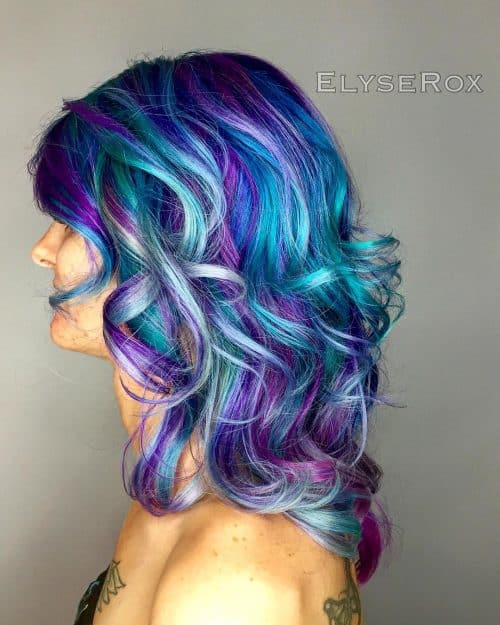 Picture of a blue purple for a funky look