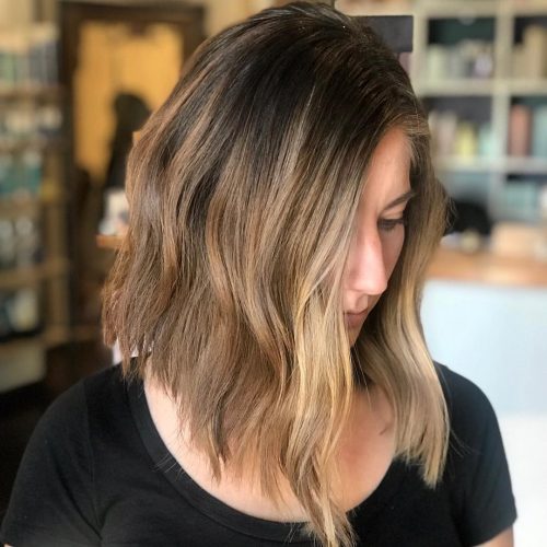 Picture of a choppy hair with natural highlights
