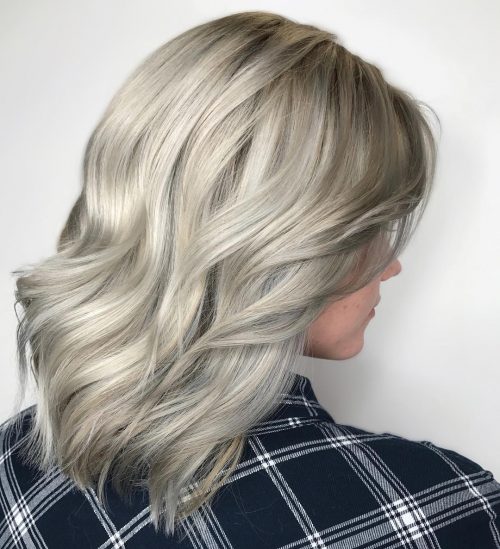 Picture of a perfectly platinum blonde color
