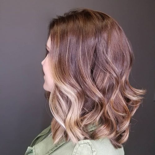 Picture of a soft brown balayage color