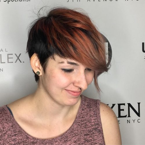 Picture of an industrial and edgy short hairstyle for long faces