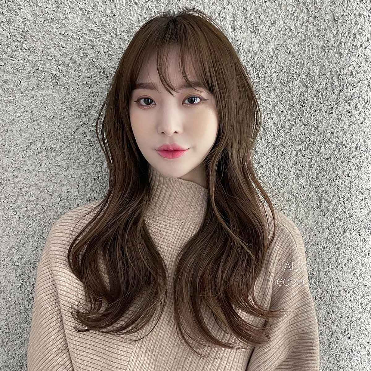 Piece-y Wispy Bangs on Long Thin Hair