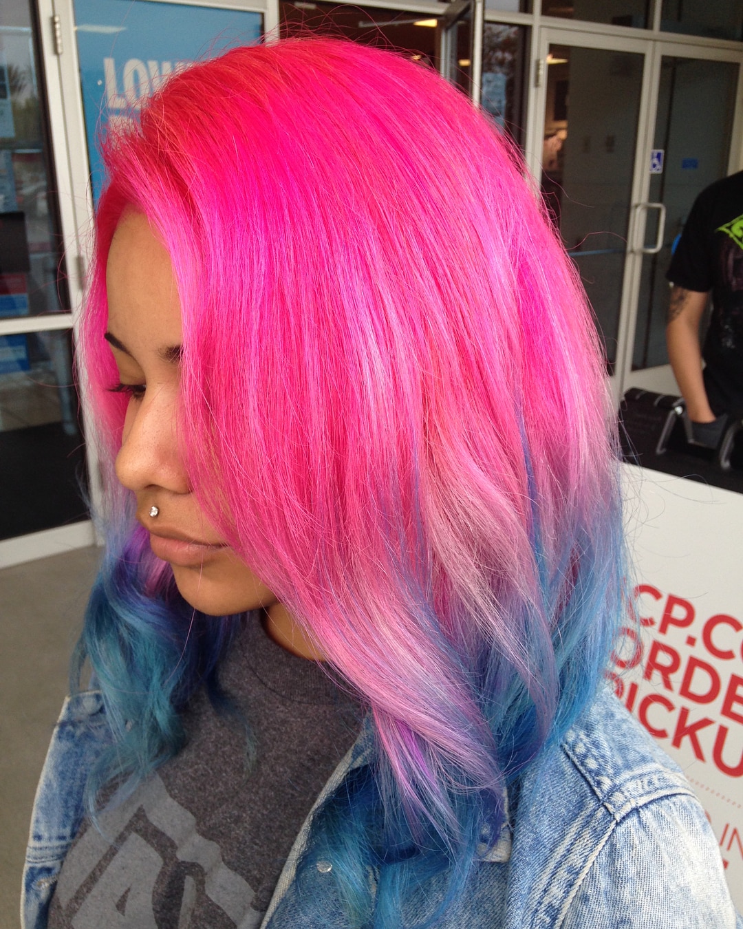 Pink to Blue Ombre