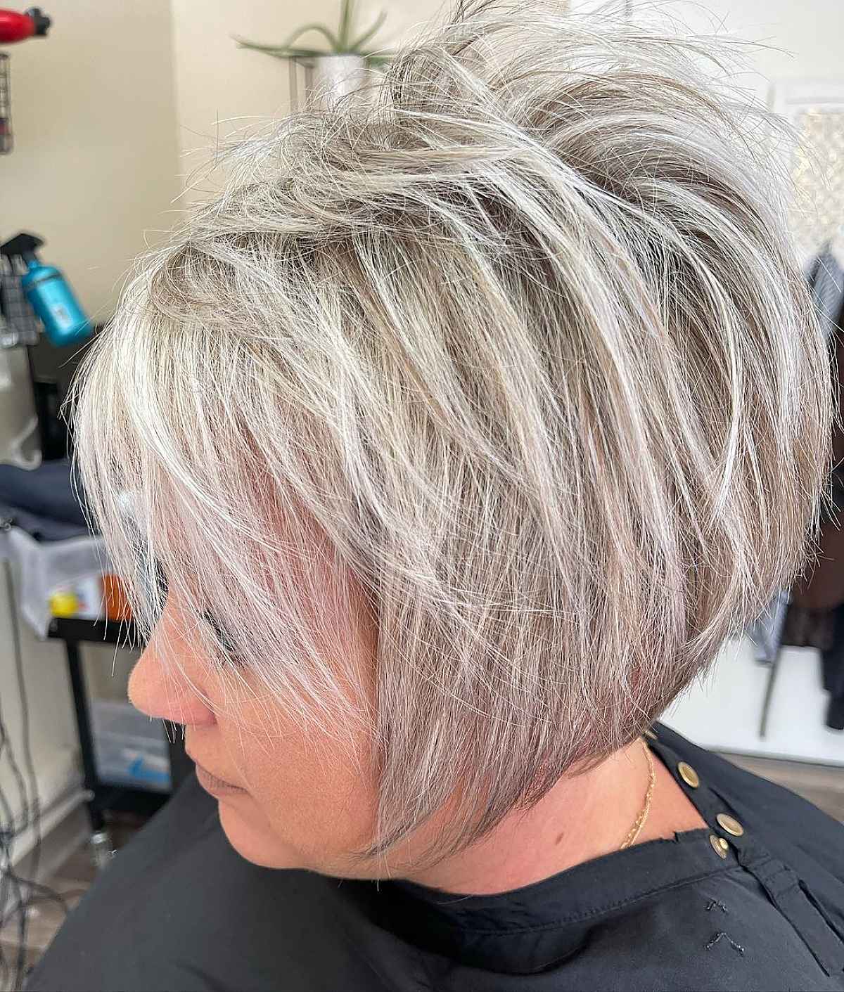 Pixie Bob Haircut with Stacked Layers