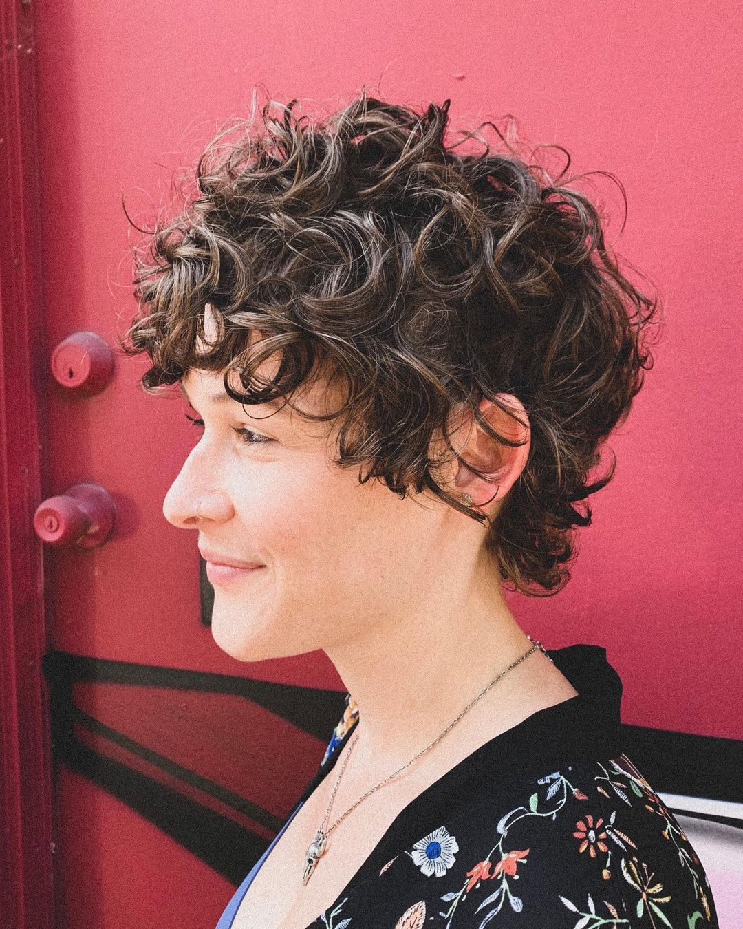 Pixie shag for curly hair