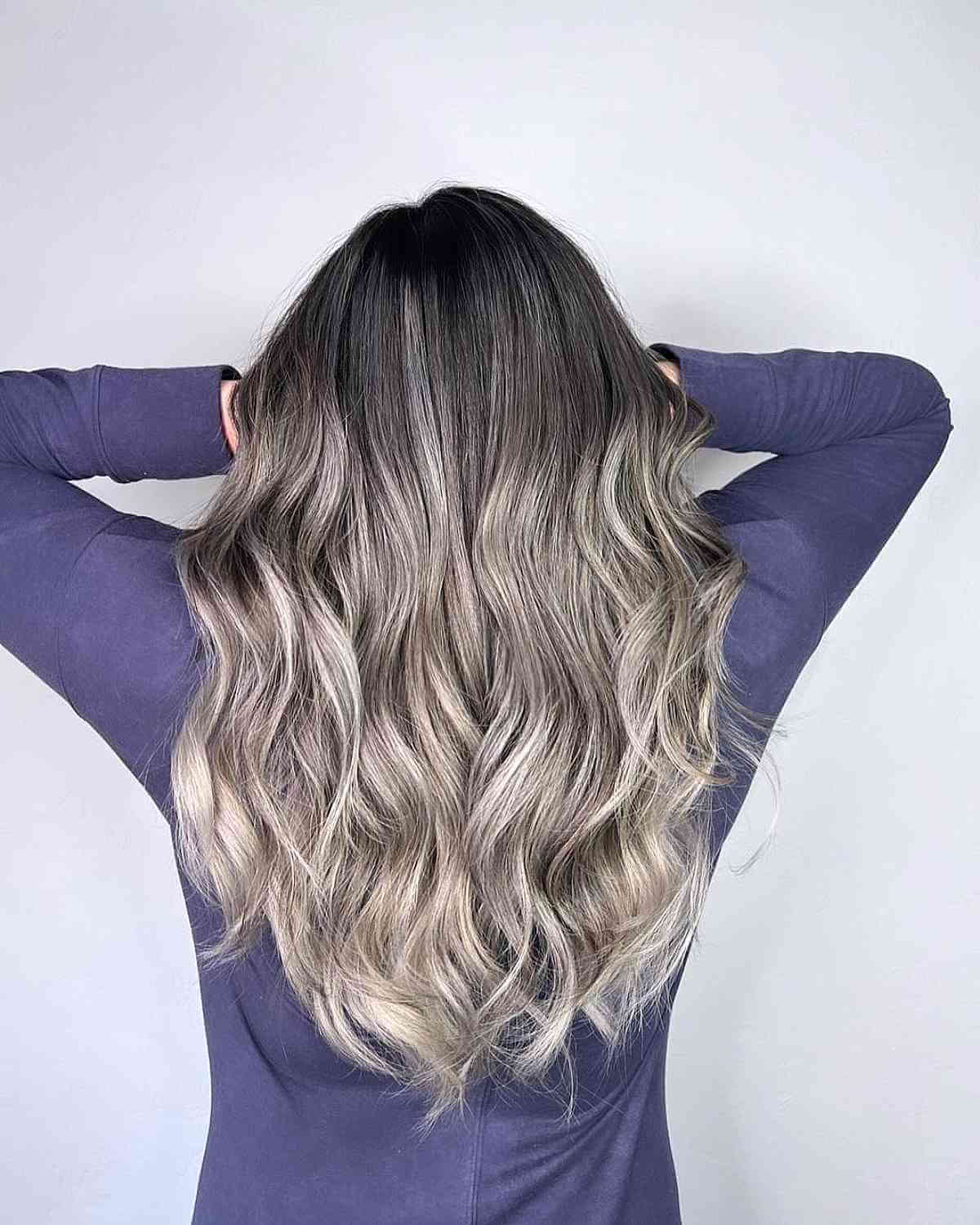 Platinum Ash Balayage Ombre