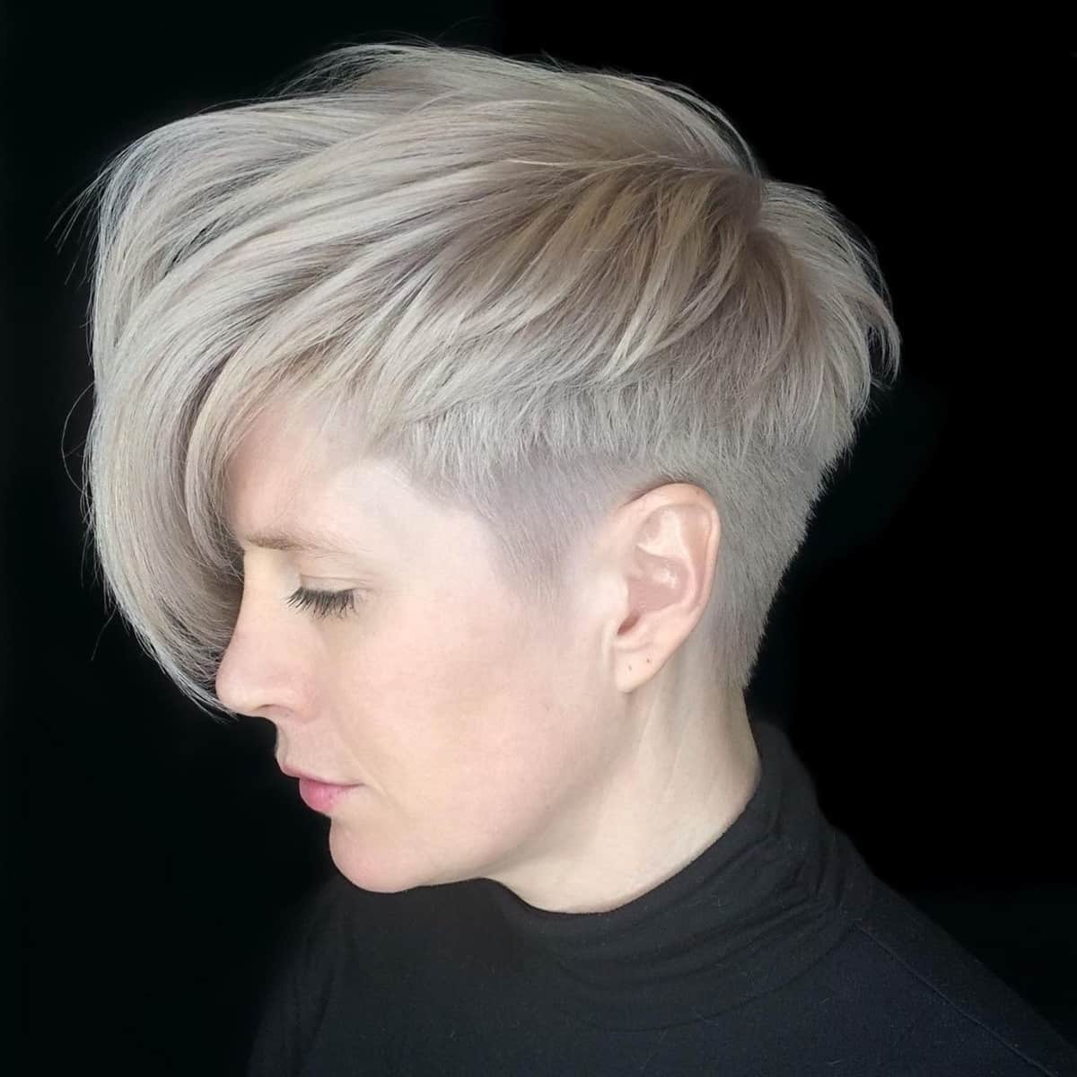 Platinum Blonde Pixie Hairstyle