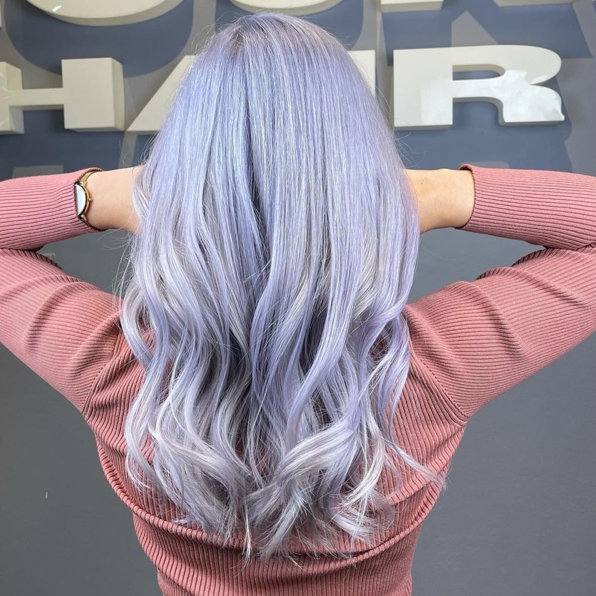 Platinum lavender blonde