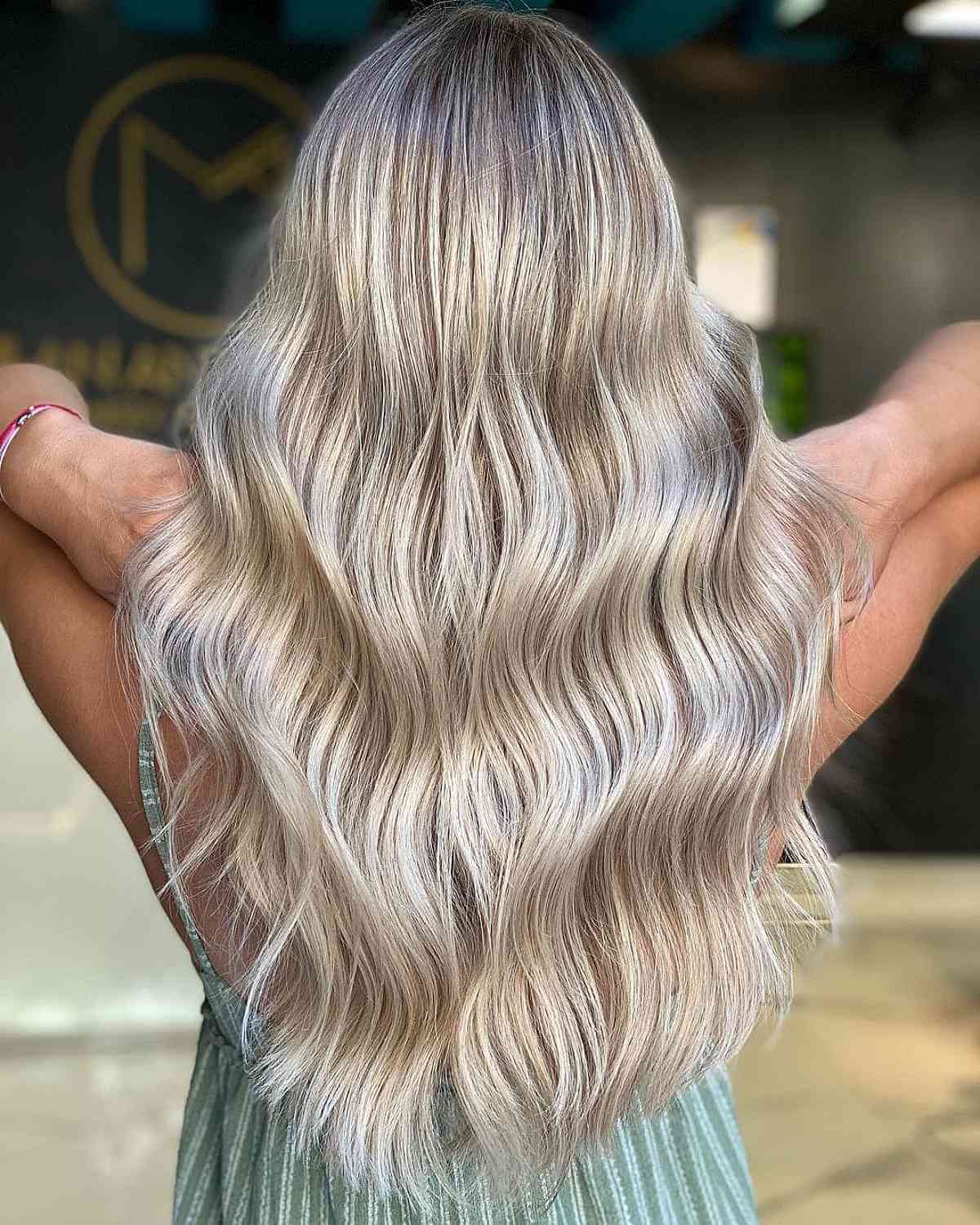 Platinum Pearl Blonde Balayage