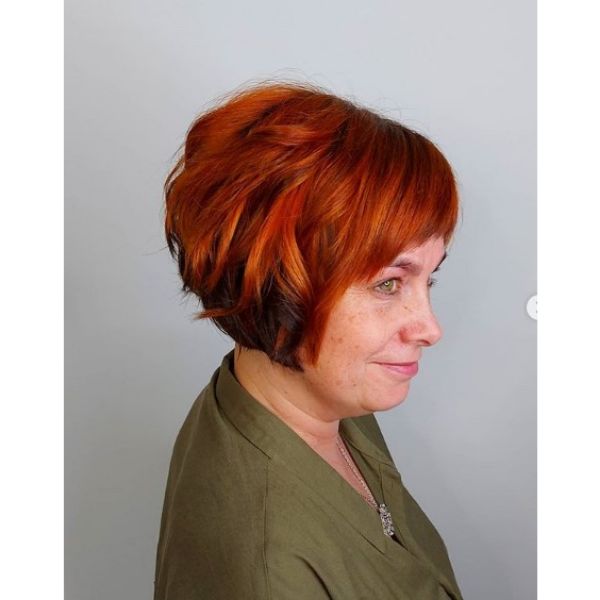 Pumpkin Spice Curly Bob