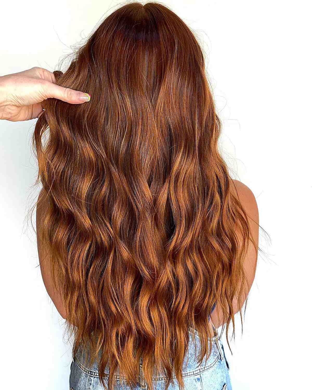 rich auburn hair color for long hair