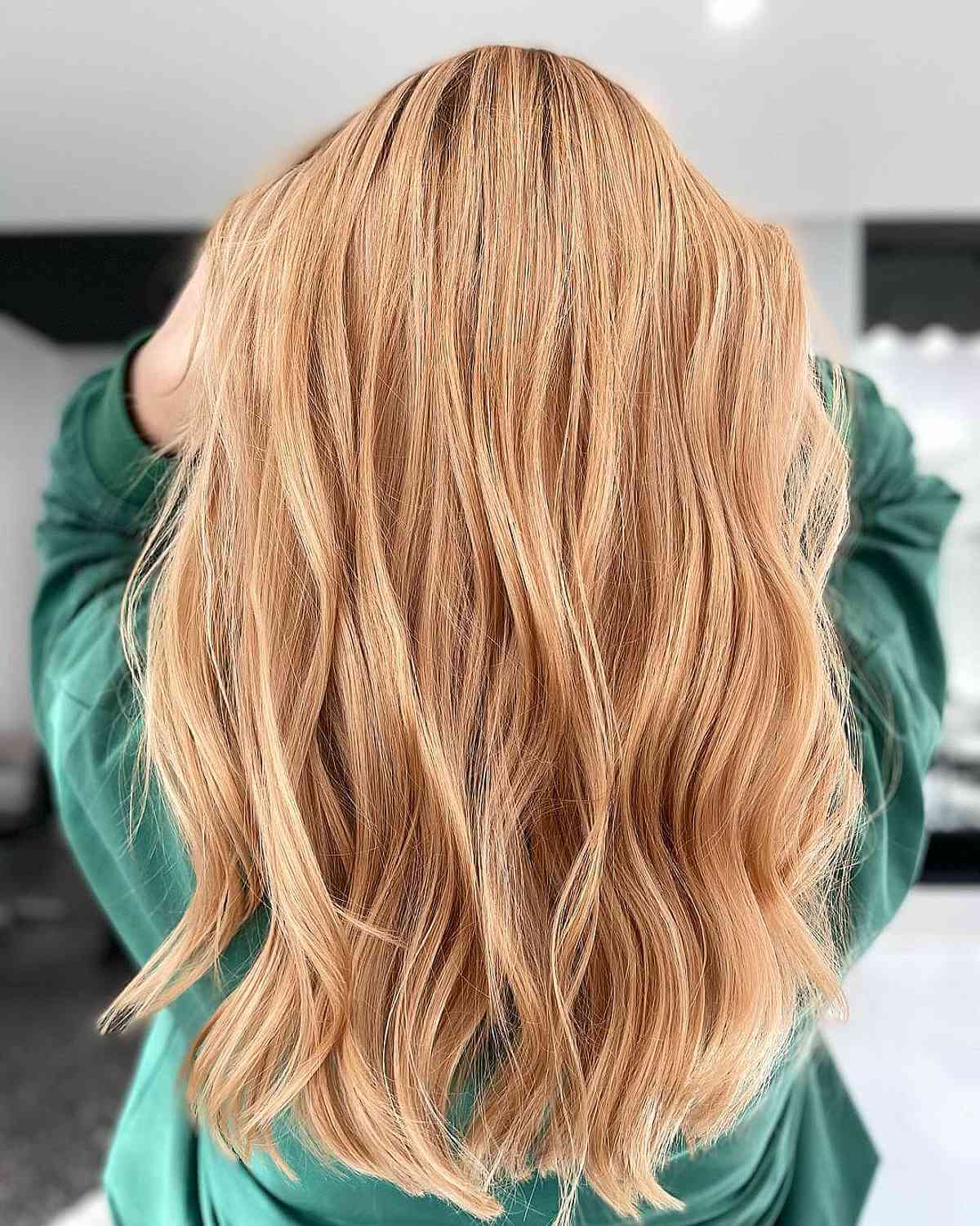 Rose Gold Blonde Hair Balayage