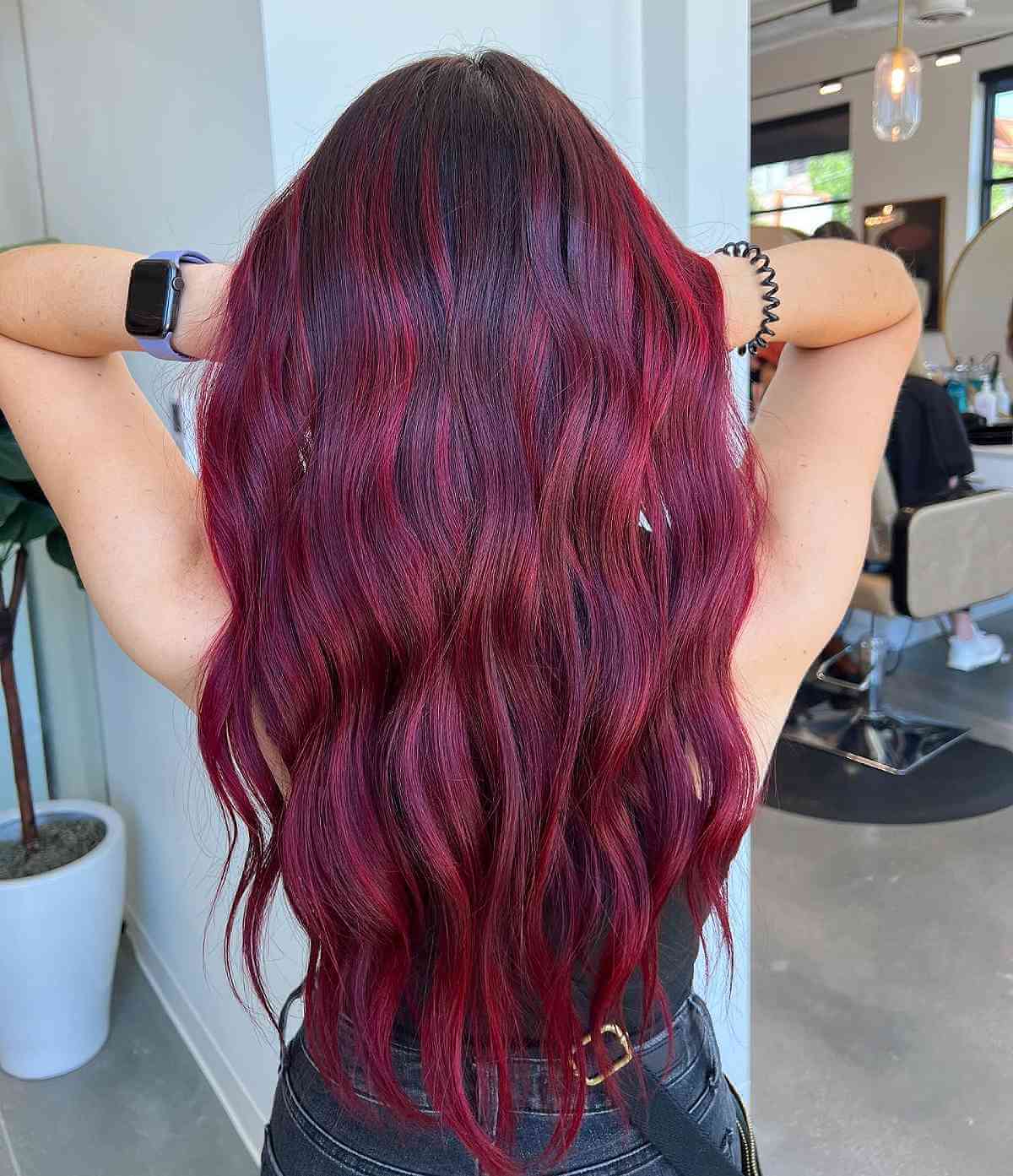 Sangria Balayage Dark Red Color