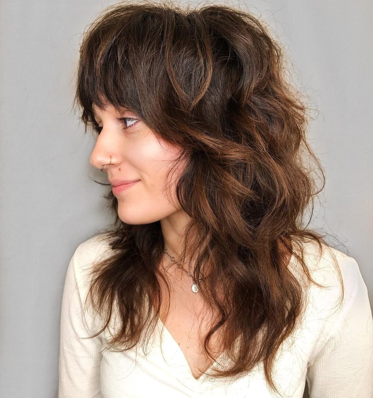 Sassy Medium Shag with Fringe