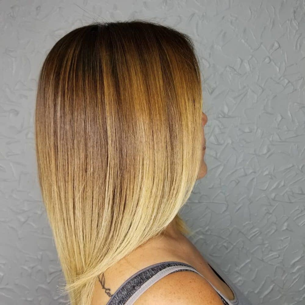 Seamless Dark Brown to Honey Blonde Balayage Ombre