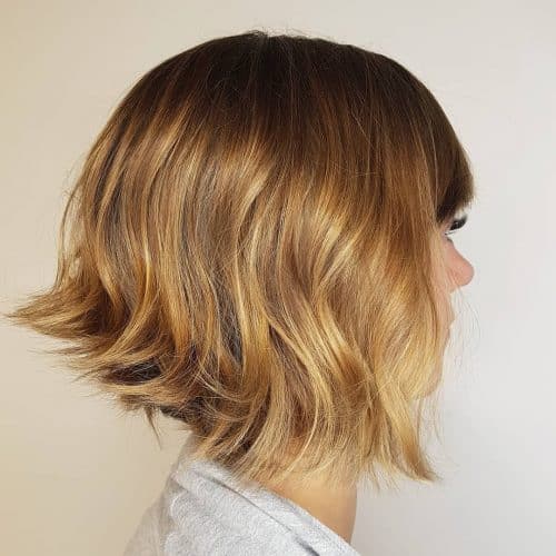 short choppy angled bob