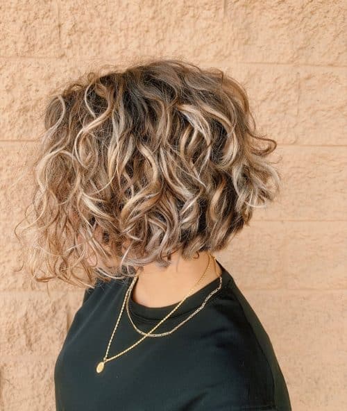 short choppy curly bob