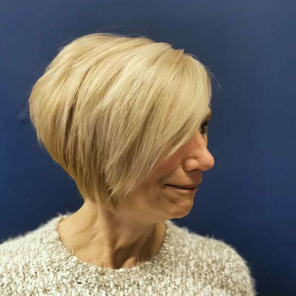 Short Choppy Haircut for Woman Over 70