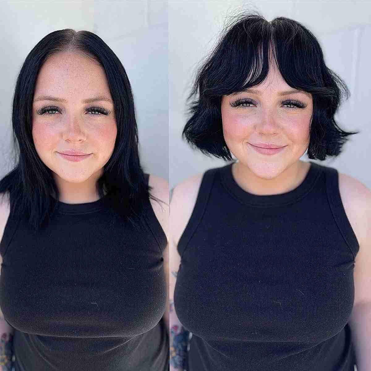 Short Cut with Long Bangs for Fine Hair