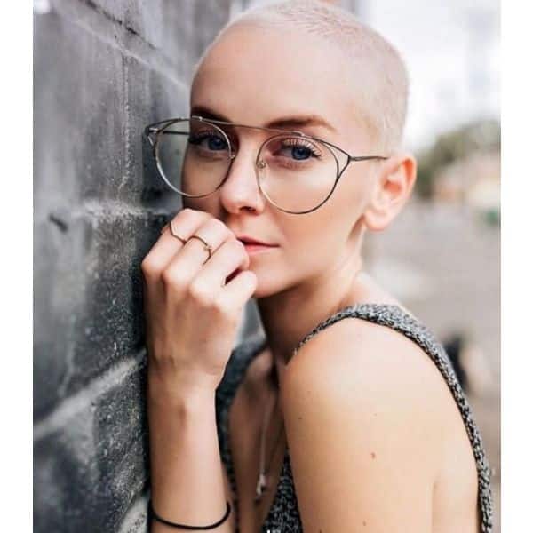 Short Cute Blonde Buzz Cut Hairstyles For Women