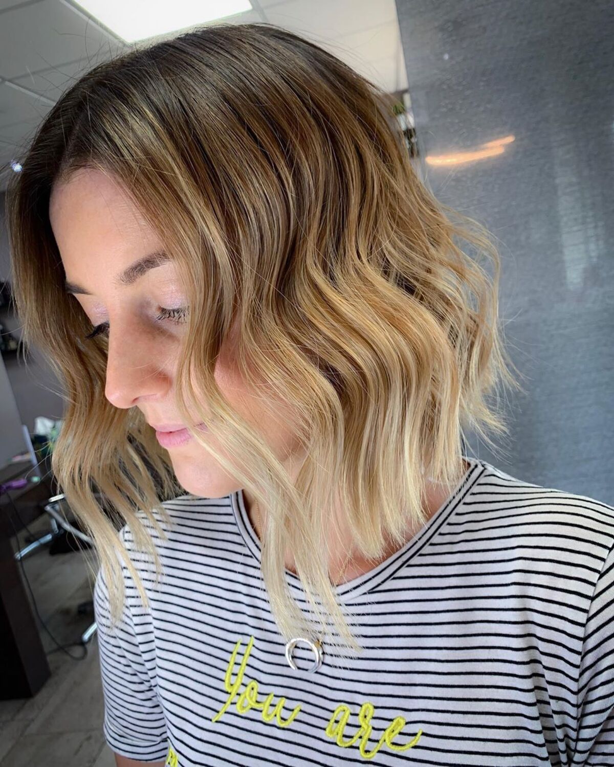 Short Dark Brown to Blonde Ombre Hairstyle