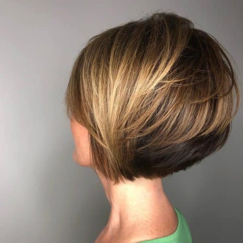 Short Dark Hair with Highlights