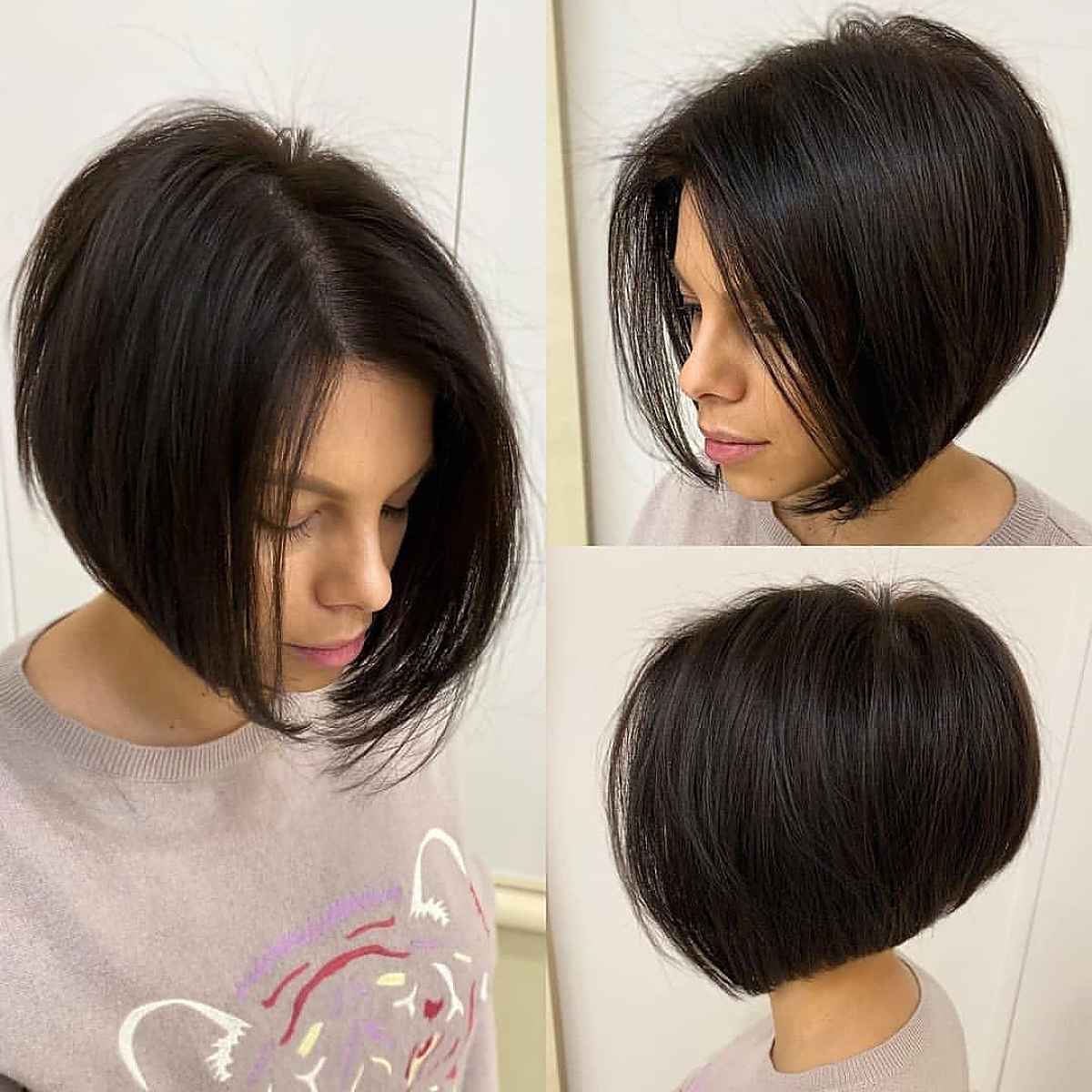 Short Graduated Bob Hairstyle for Straight Hair