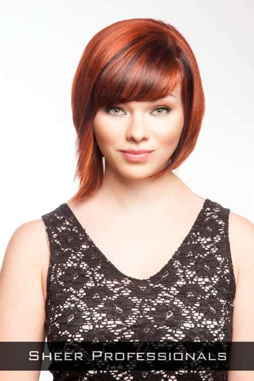 Short Hairstyle with Fringe for Long Faces