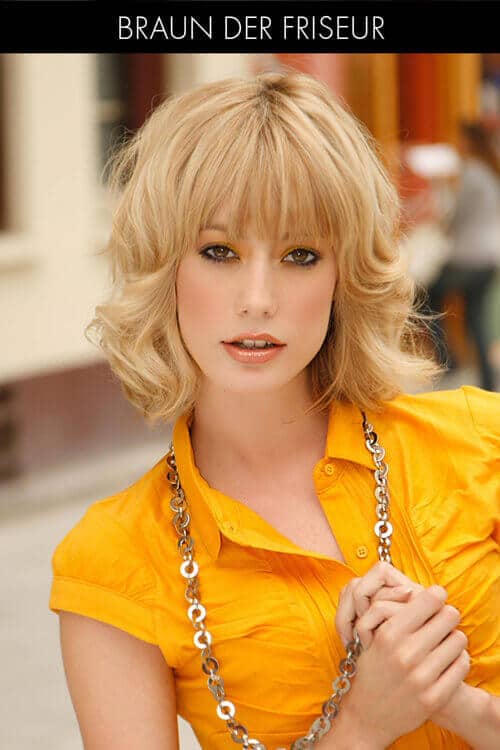 Short Hairstyle with Long Fringe and Curls