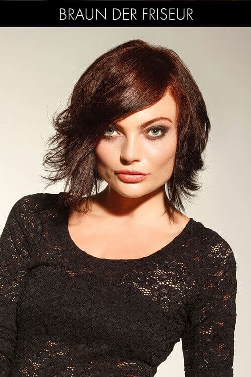 Short Hairstyle with Side Swept Fringe