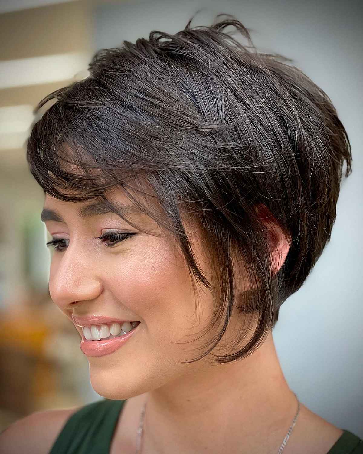 Short Hairstyle with Wispy Side Bangs