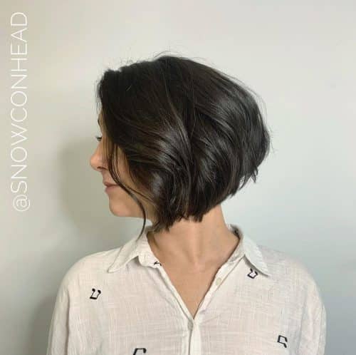 Short inverted bob for Thick Hair