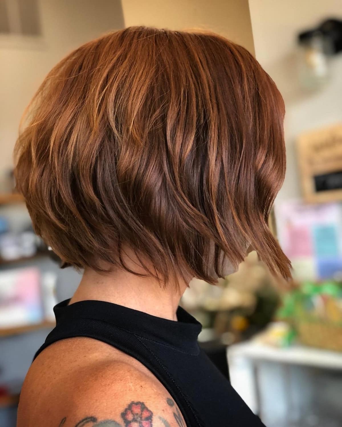 Short layered bob for thin hair