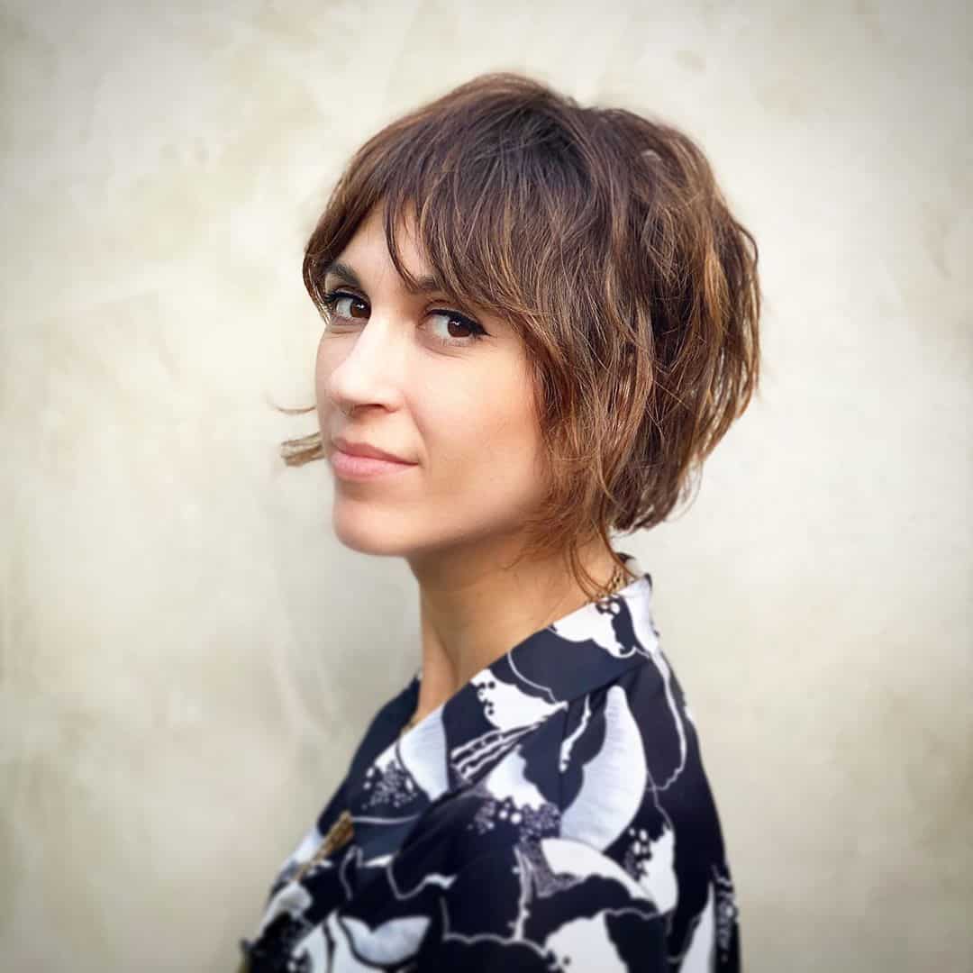 Short layered pixie shag haircut