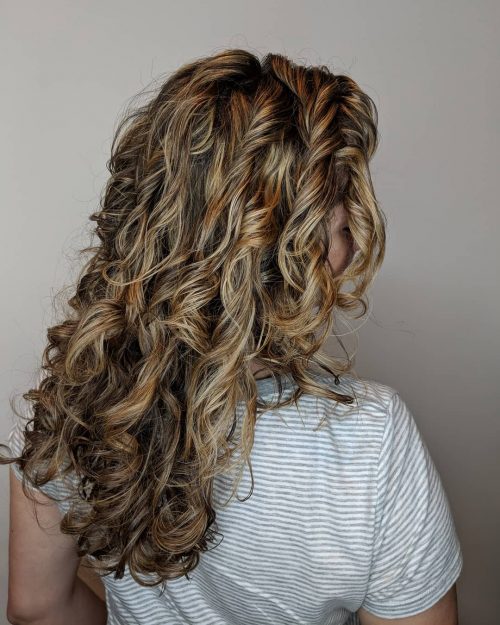 Short layers on long curly hair