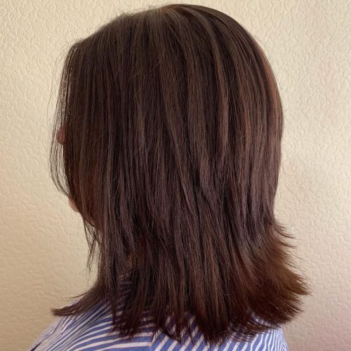 Short layers on medium to long hair