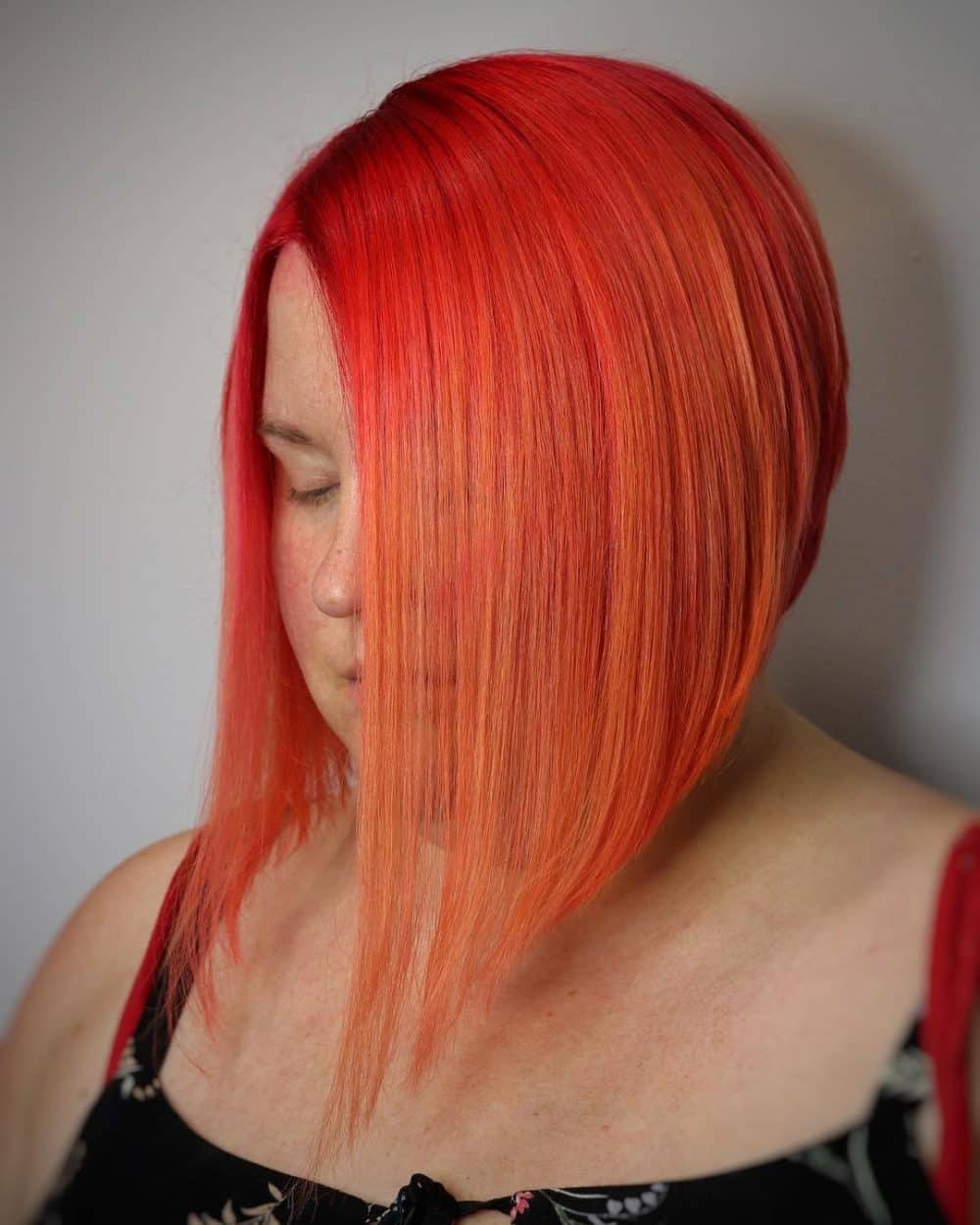 Short orange Red hair color