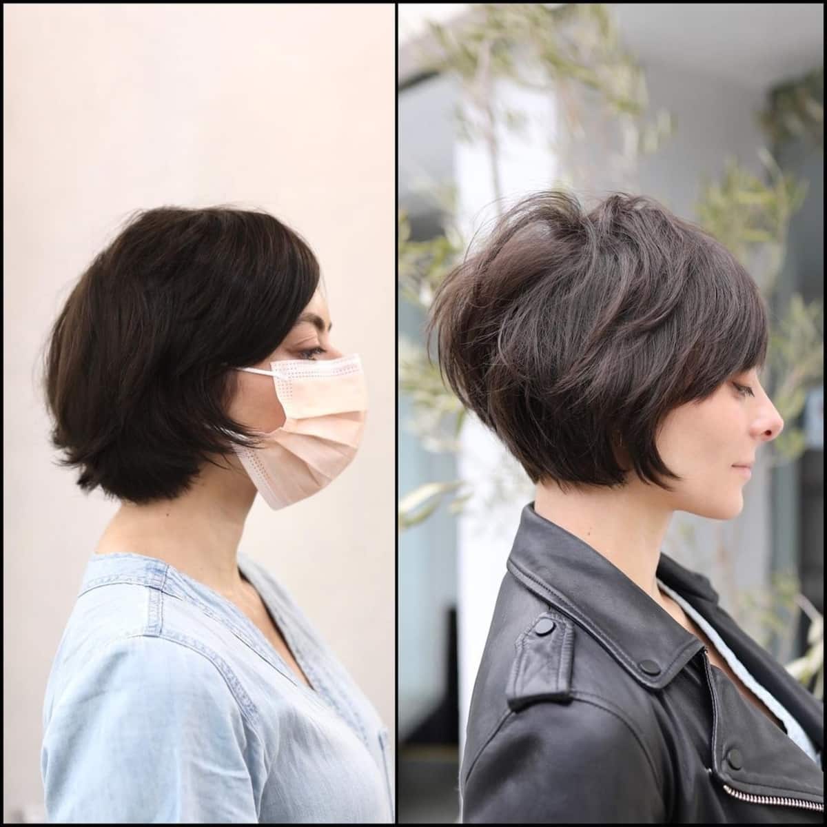 Short pixie bob with top layers