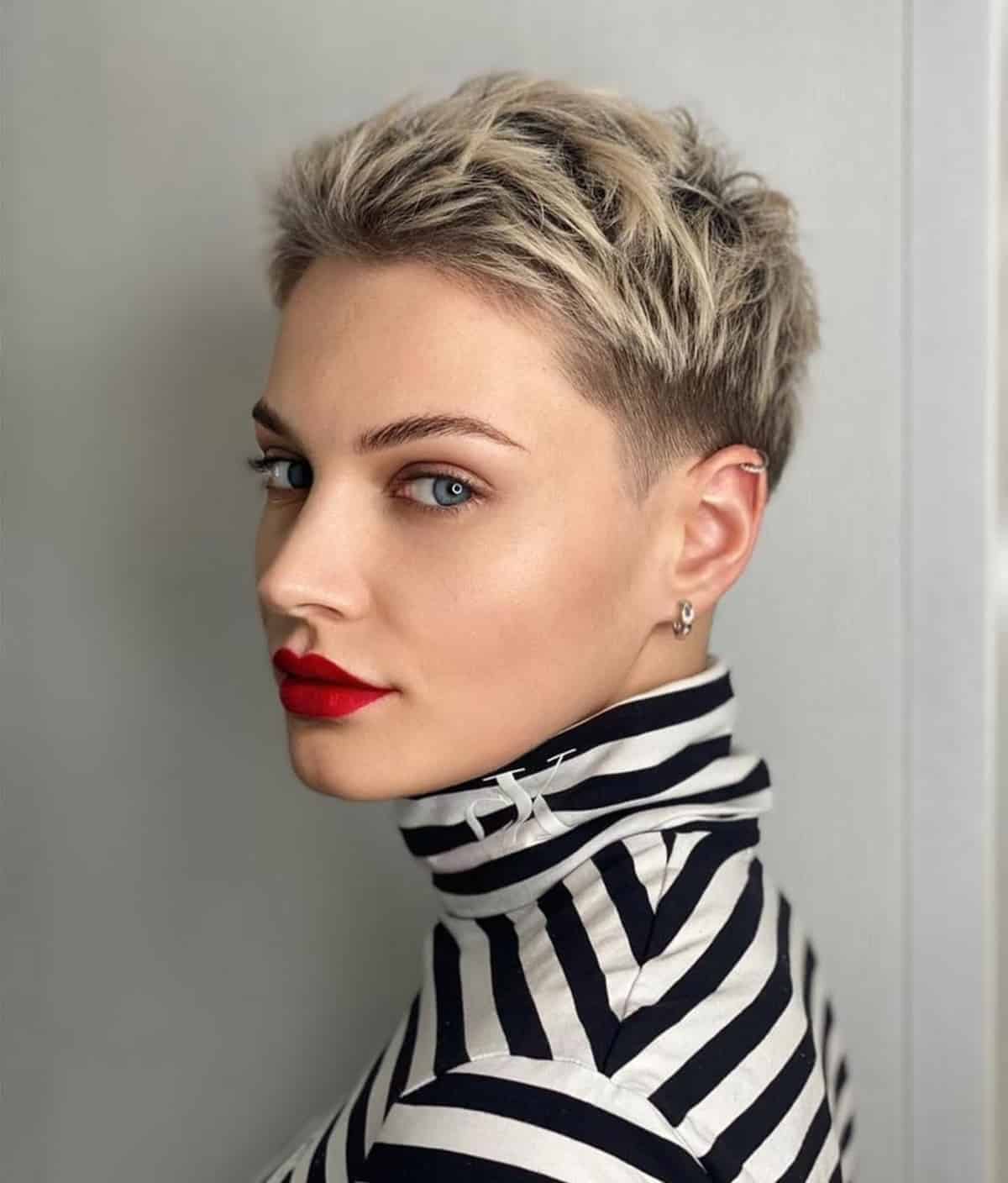Short pixie cut with texture
