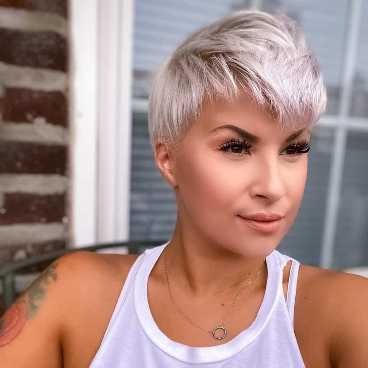 Short Pixie for Platinum Hair